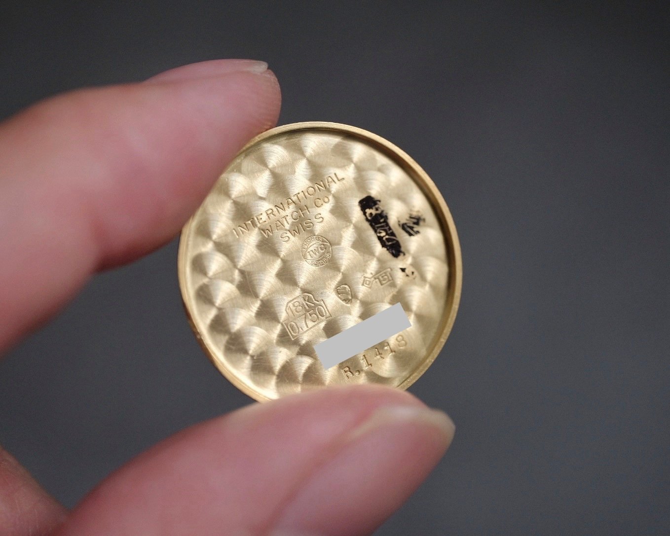 IWC 18K YG Cushion Case Roman Numeral Dial Ref. 1418 - Image 11