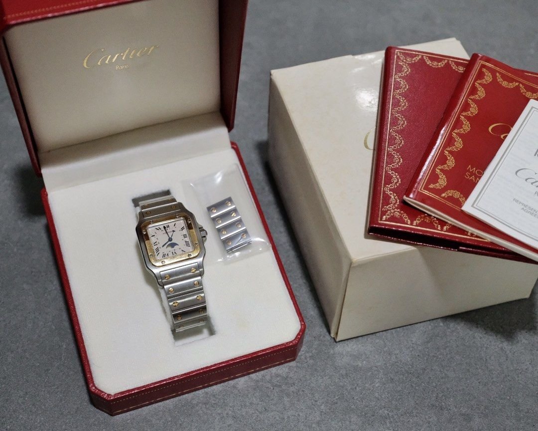 Cartier Santos Galbée Moonphase Steel & Gold Ref. 119901 - Image 10