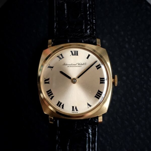 IWC 18K YG Cushion Case Roman Numeral Dial Ref. 1418