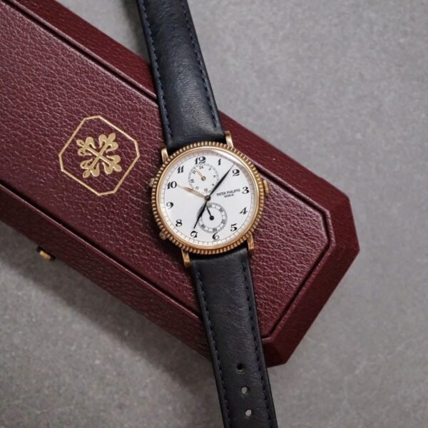 Patek Philippe Officer Calatrava 18K YG Travel Time Dual Time Zone GMT Ref. 5034J