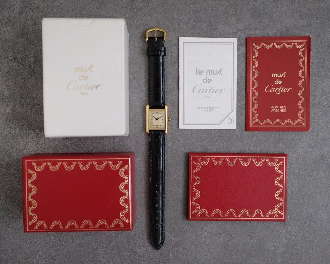 Must de Cartier Tank Vermeil SM Ref. 388001 - Image 9