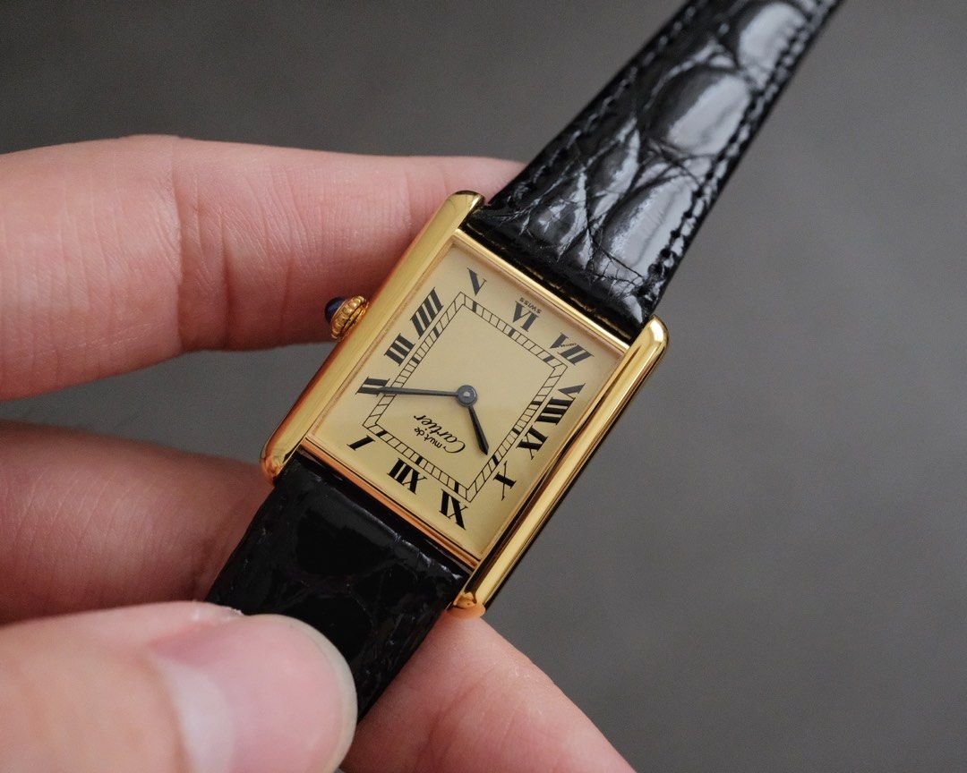 Must de Cartier Tank Vermeil Ivory Dial Manual Wind Ref. 6 - Mens - Image 4