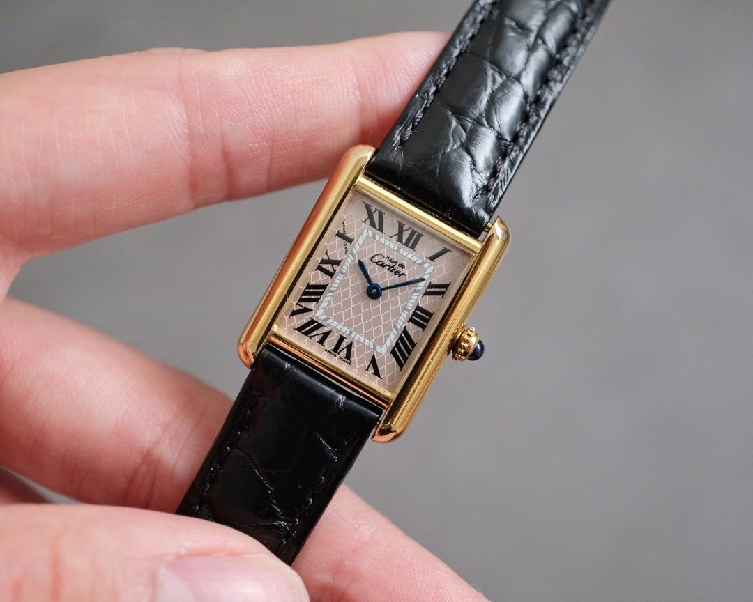 Must de Cartier Tank Vermeil MM Christmas Edition Ref. 2415 - Image 3