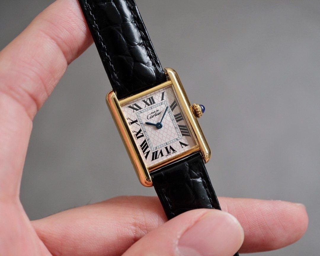 Must de Cartier Tank Vermeil MM Christmas Edition Ref. 2415 - Image 2