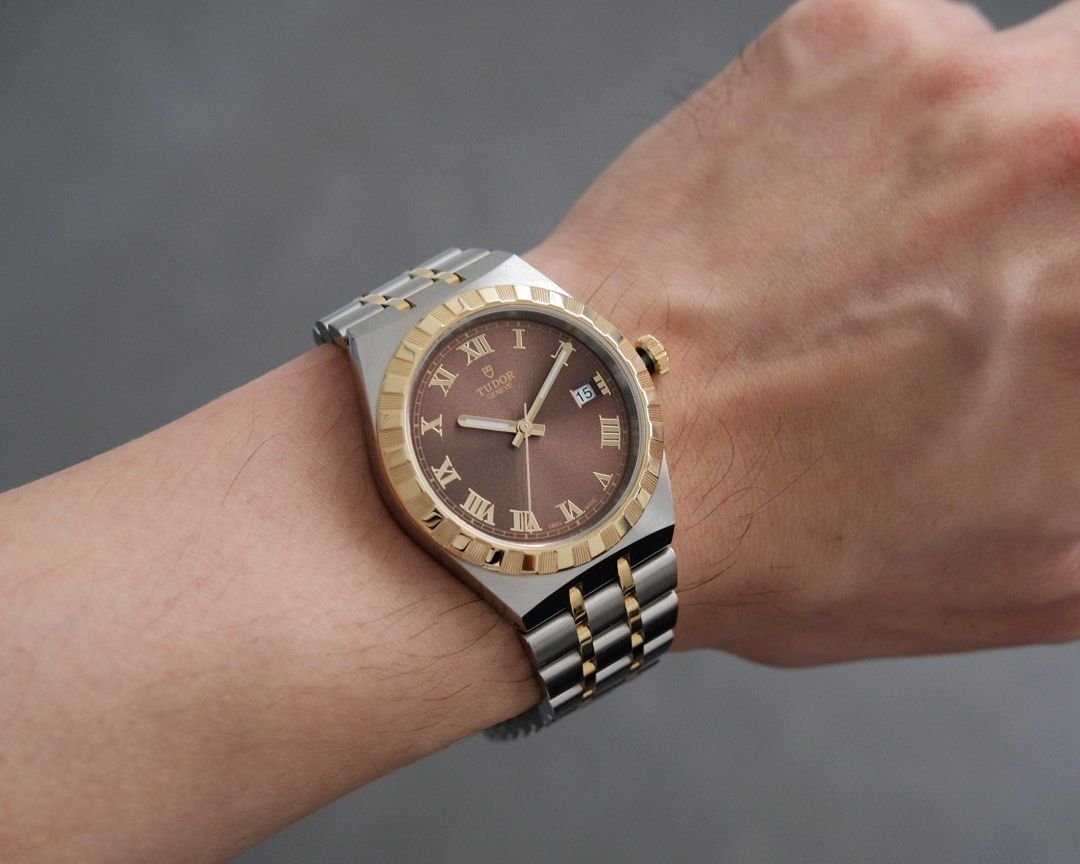 Tudor Royal Date 38mm Two Tone Chocolate Dial Ref. M28503