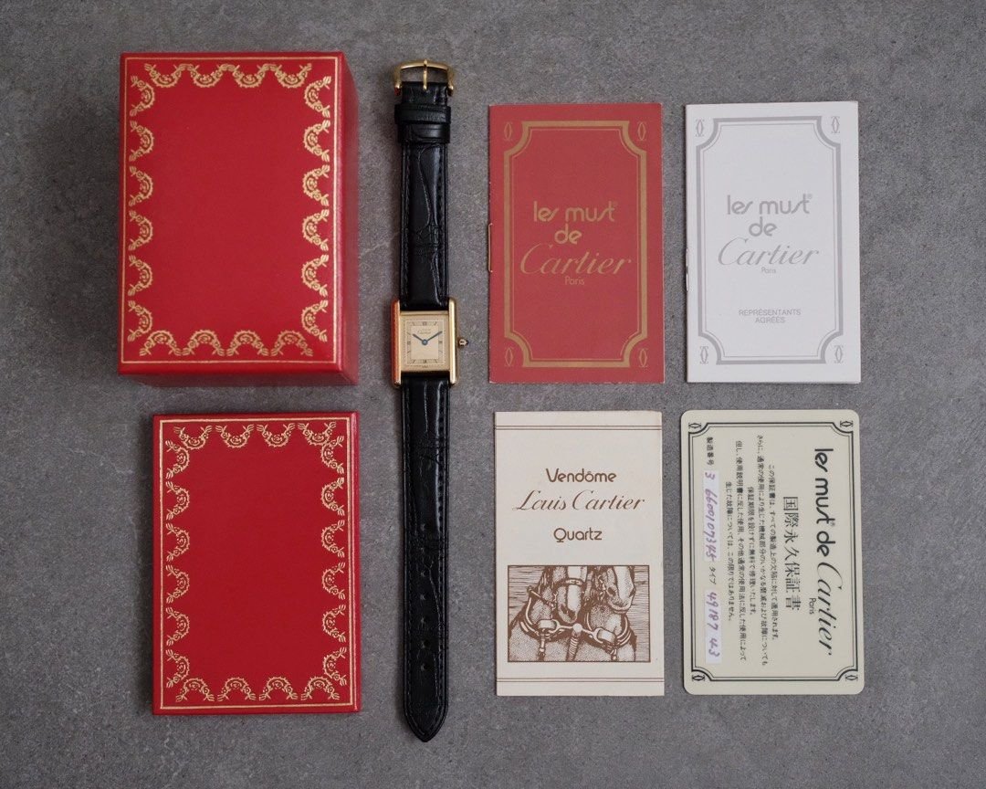 Must de Cartier Tank Vermeil SM Ref. 366001 - Image 9