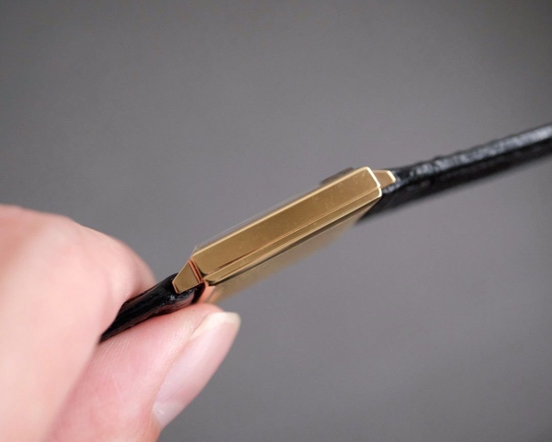 Vintage Catena 14K Gold Plated Green Malachite Dial Manual Wind - Image 6