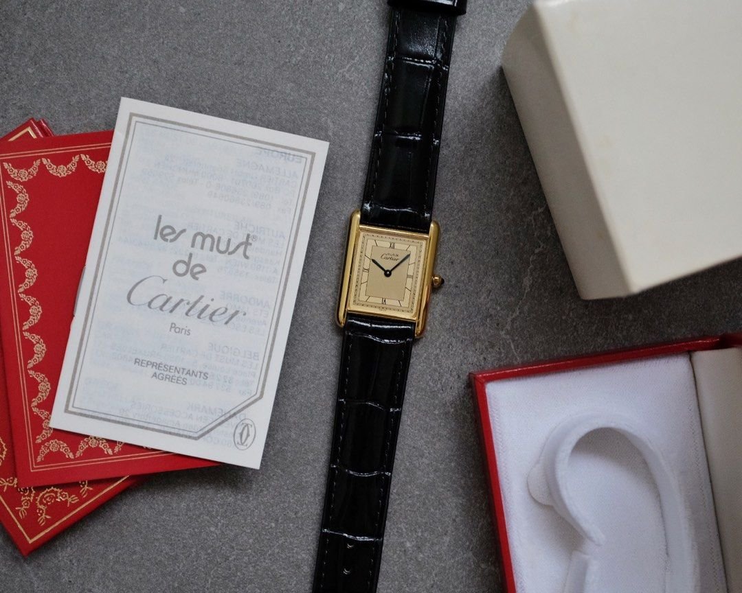 Must de Cartier Tank Vermeil LM Ref. 681006 - Image 9