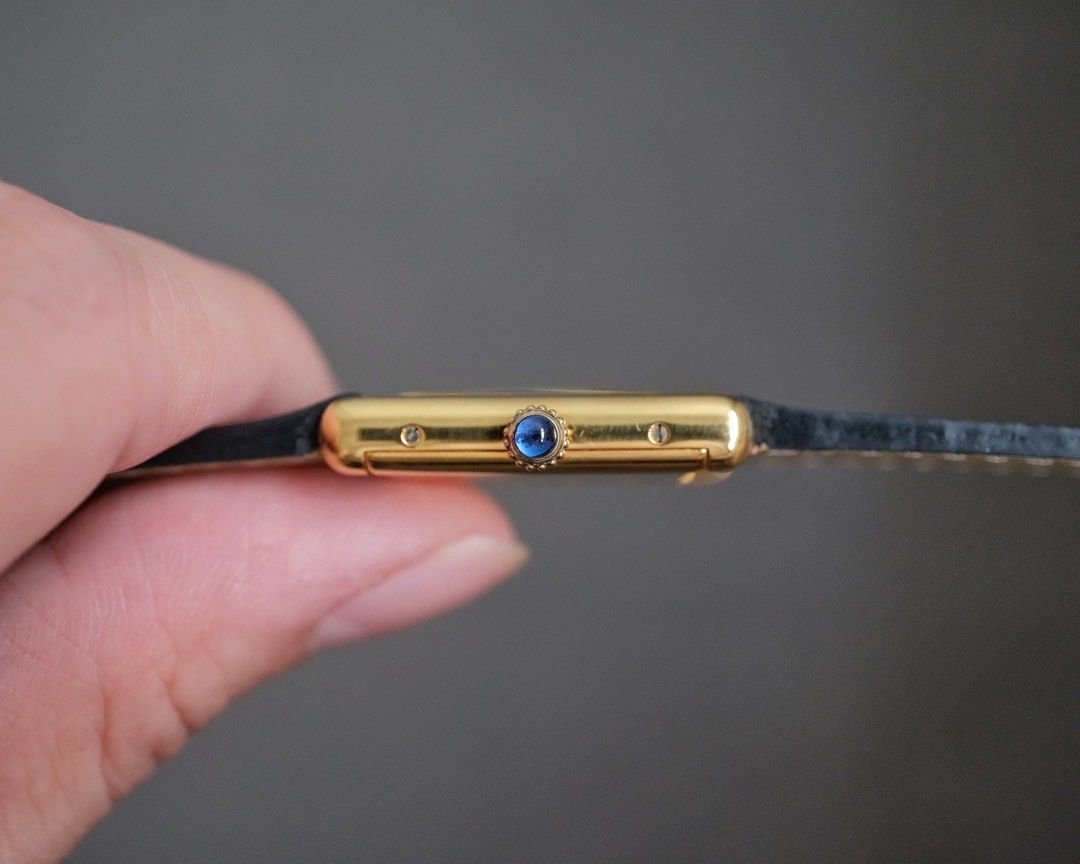 Must de Cartier Tank Vermeil Blue Dial Manual Wind Ref. 6 - Mens - Image 5