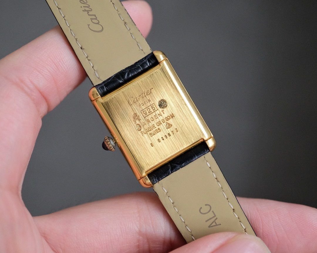 Must de Cartier Tank Vermeil Blue Dial Manual Wind Ref. 6 - Mens - Image 7