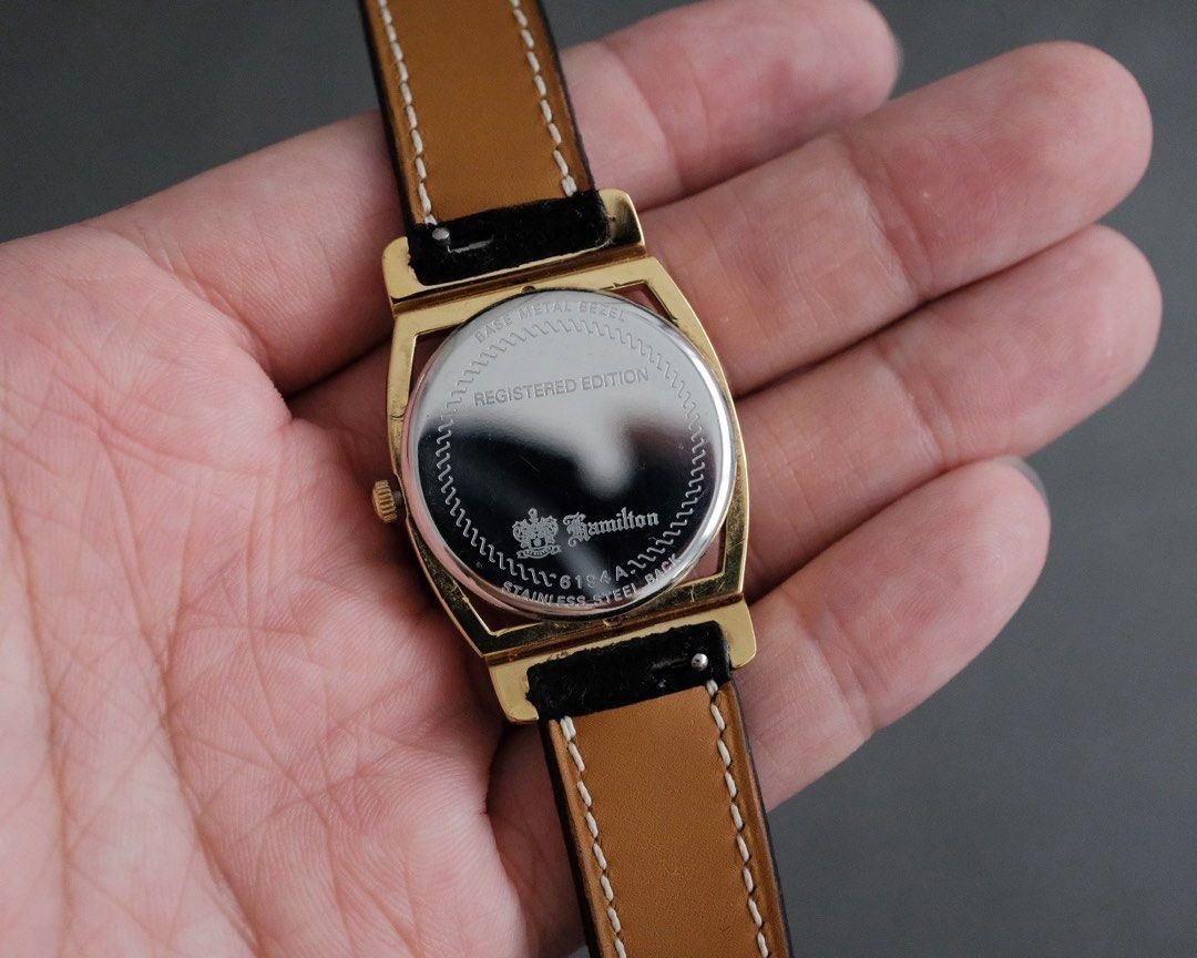 Hamilton Piping Rock Gold Plated Quartz Watch - Image 6