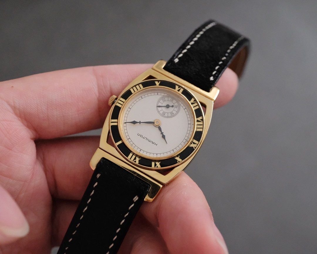 Hamilton Piping Rock Gold Plated Quartz Watch - Image 3