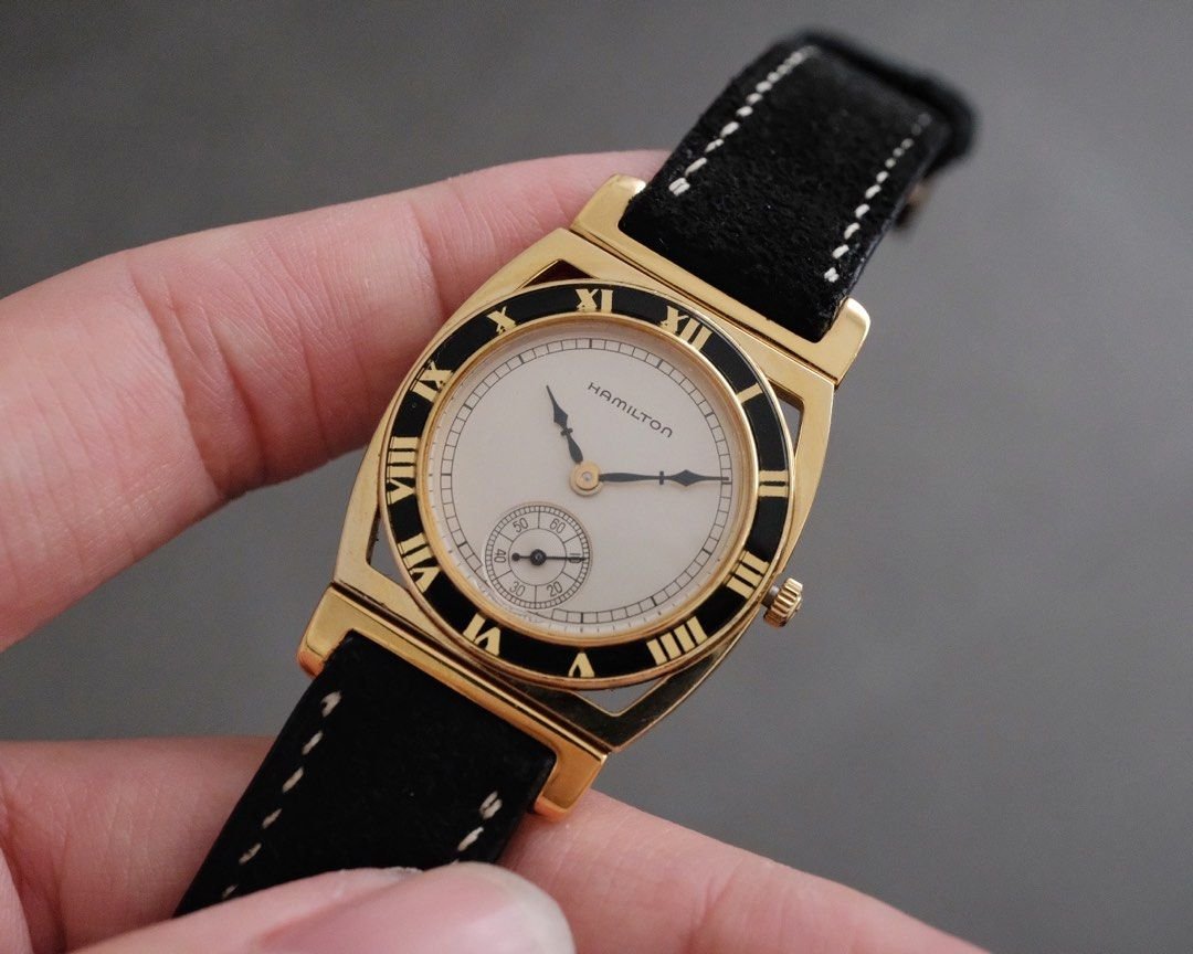 Hamilton Piping Rock Gold Plated Quartz Watch - Image 2