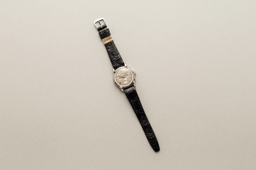 Vintage Movado Full Calendar Watch with Fancy Lug Ref. 14857 - Image 9