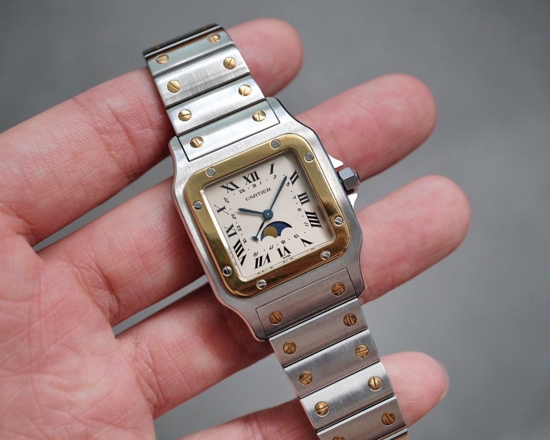 Cartier Santos Galbée Moonphase Steel & Gold Ref. 119901