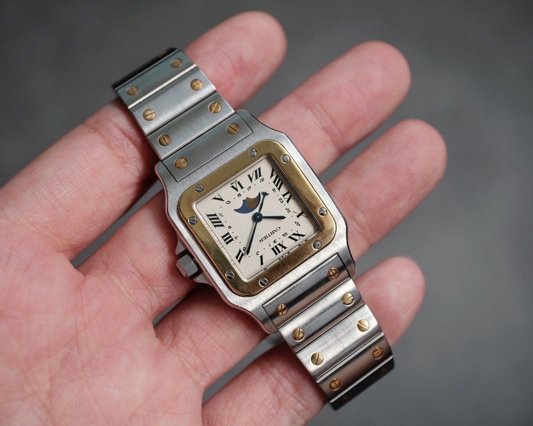 Cartier Santos Galbée Moonphase Steel & Gold Ref. 119901 - Image 3