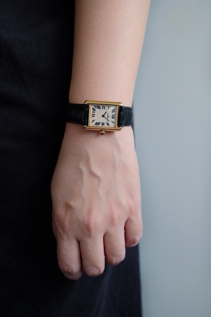 Must de Cartier Tank Vermeil MM Christmas Edition Ref. 2415 - Image 9