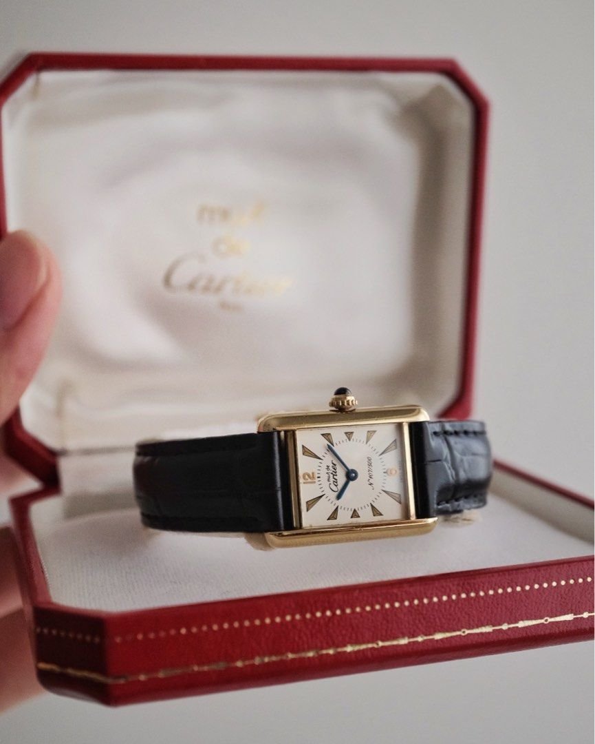 Must de Cartier Tank Vermeil SM Limited Edition Ref. 1613 - Image 9