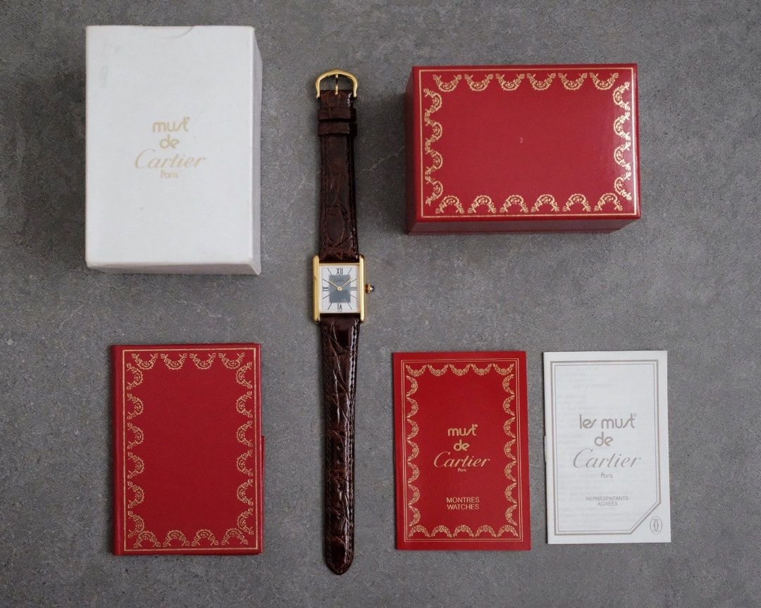 Must de Cartier Tank Vermeil LM Ref. 590005 - Image 9