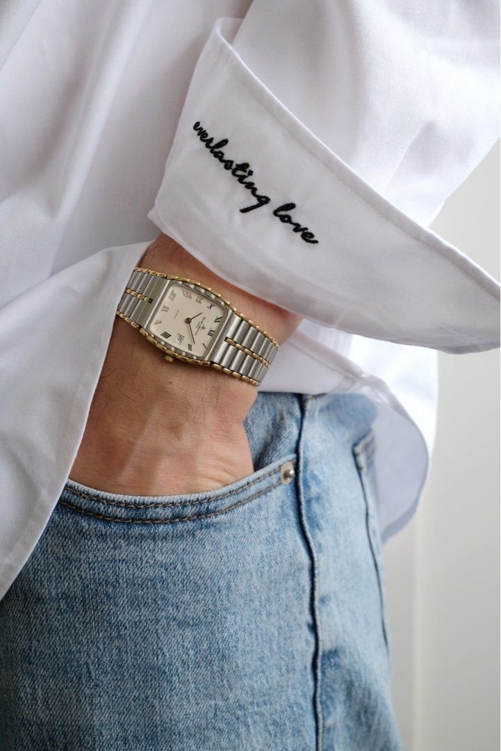 Vintage Baume & Mercier Two-Tone Steel and Gold Bamboo Ref. 5750 - Image 9