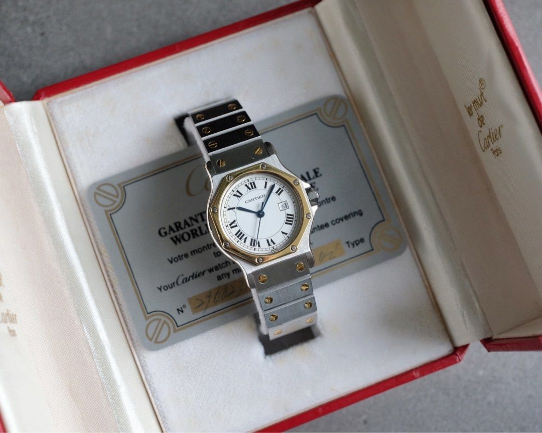 Cartier Santos Octagon LM Two-Tone Automatic Ref. 2966 - Image 10