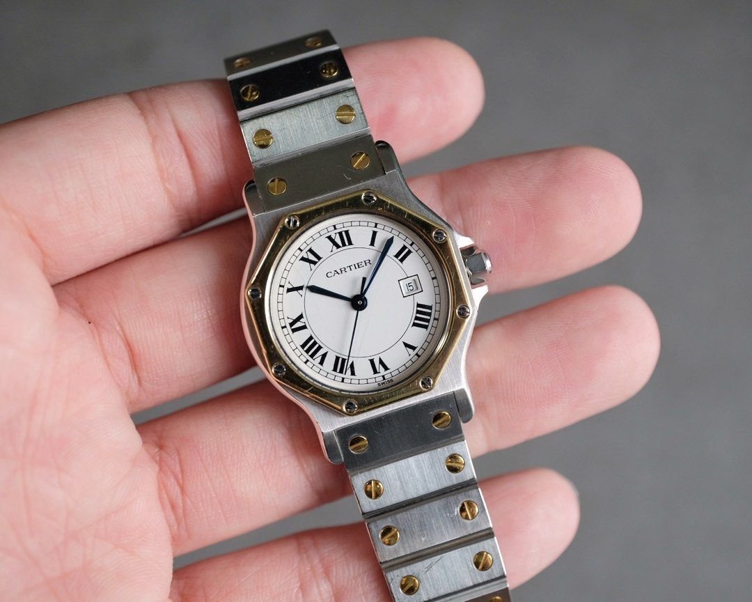 Cartier Santos Octagon LM Two-Tone Automatic Ref. 2966 - Image 2