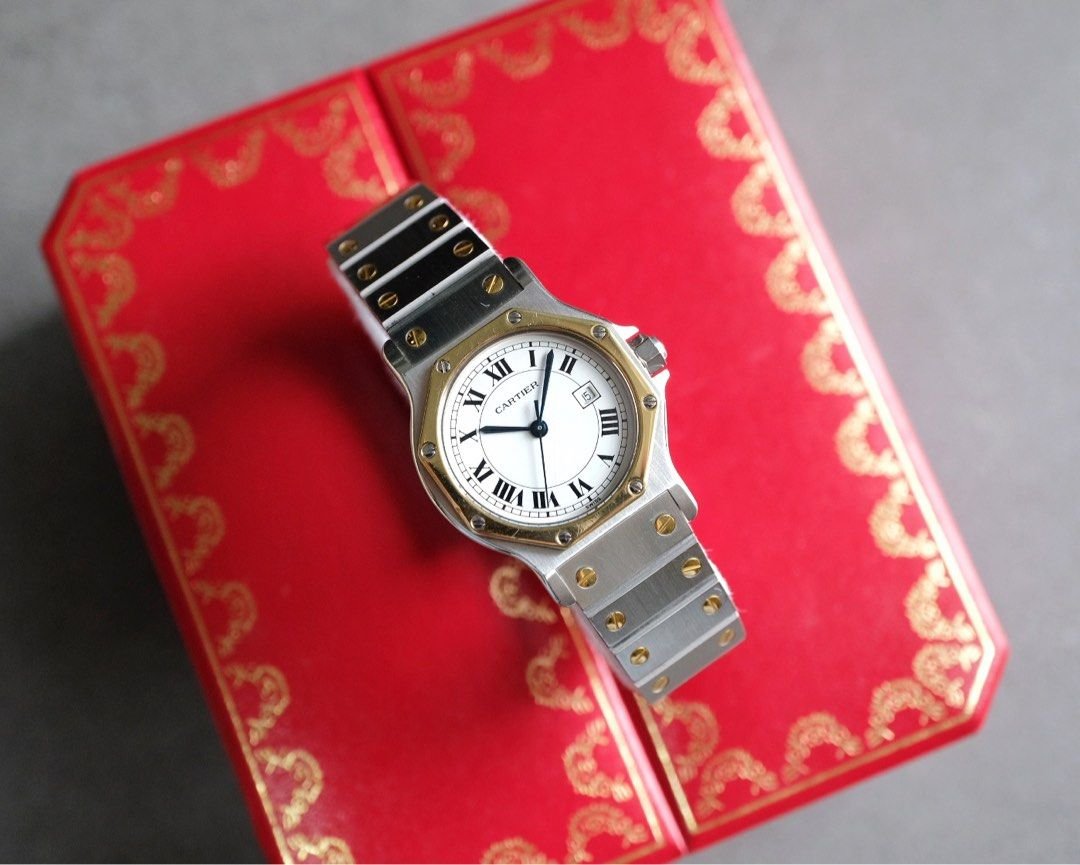 Cartier Santos Octagon LM Two-Tone Automatic Ref. 2966