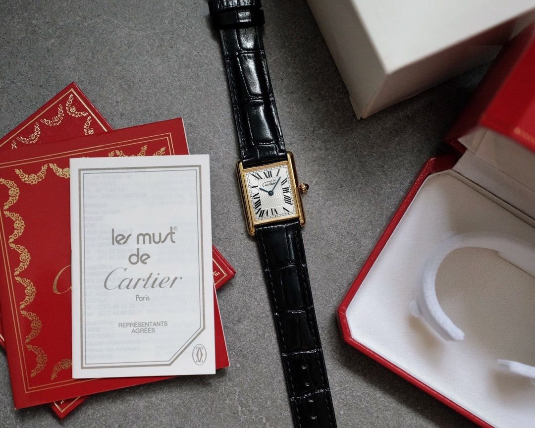 Must de Cartier Tank Vermeil LM Limited Edition Ref. 1615 - Image 9