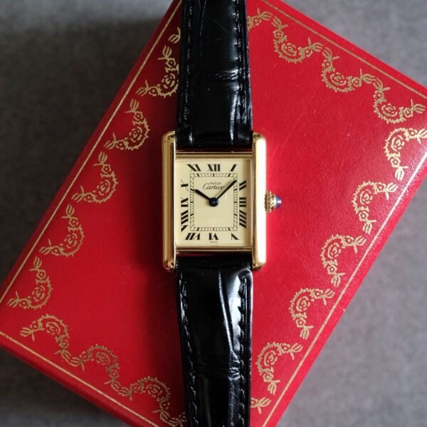 Must de Cartier Tank Vermeil SM Ref. 5057001 Yellow Lemon Ivory Dial