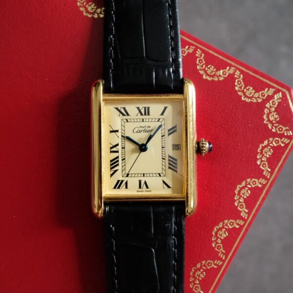 Must de Cartier Tank Vermeil XL Ref. 2413 Lemon Dial