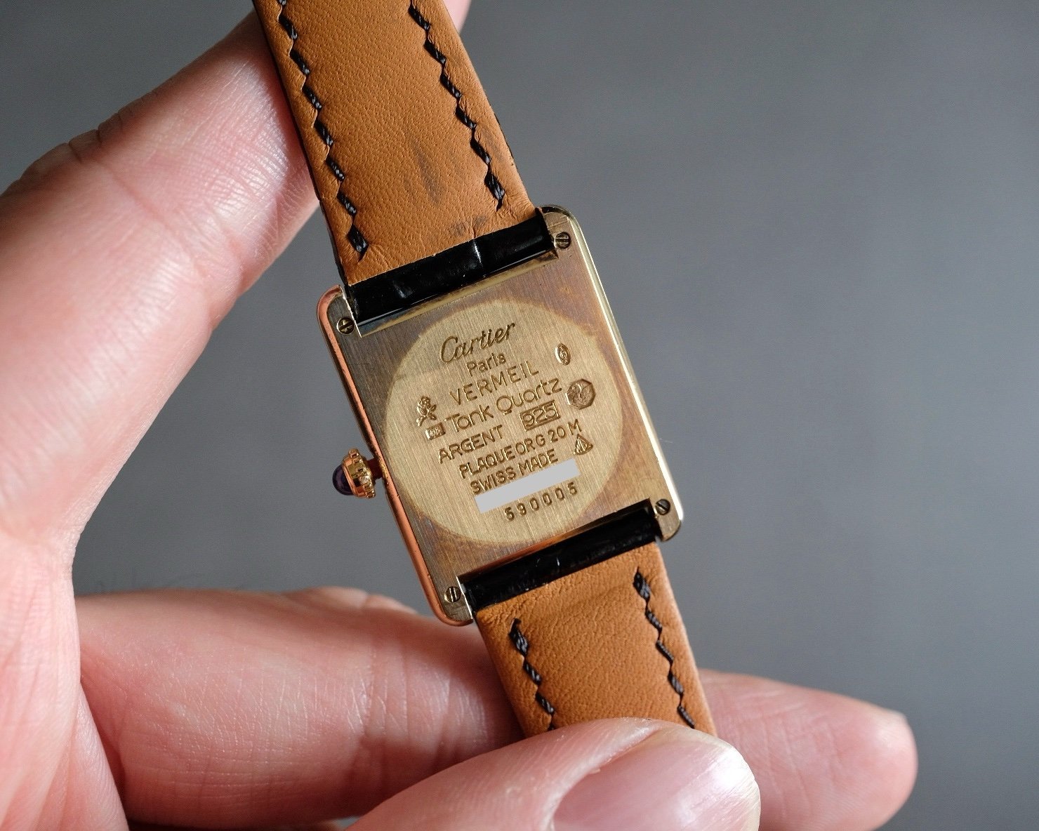 Must de Cartier Tank Vermeil LM Ref. 590005 Ivory Dial - Image 7