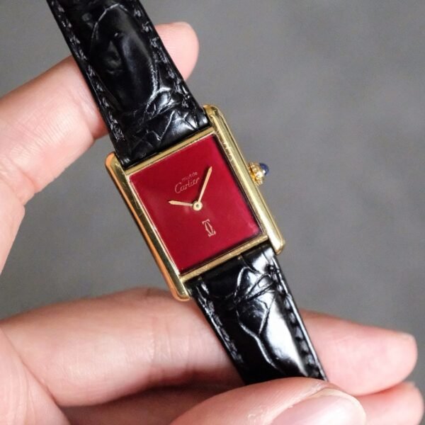 Must de Cartier Tank Vermeil GM Ref. 6 Burgundy Dial