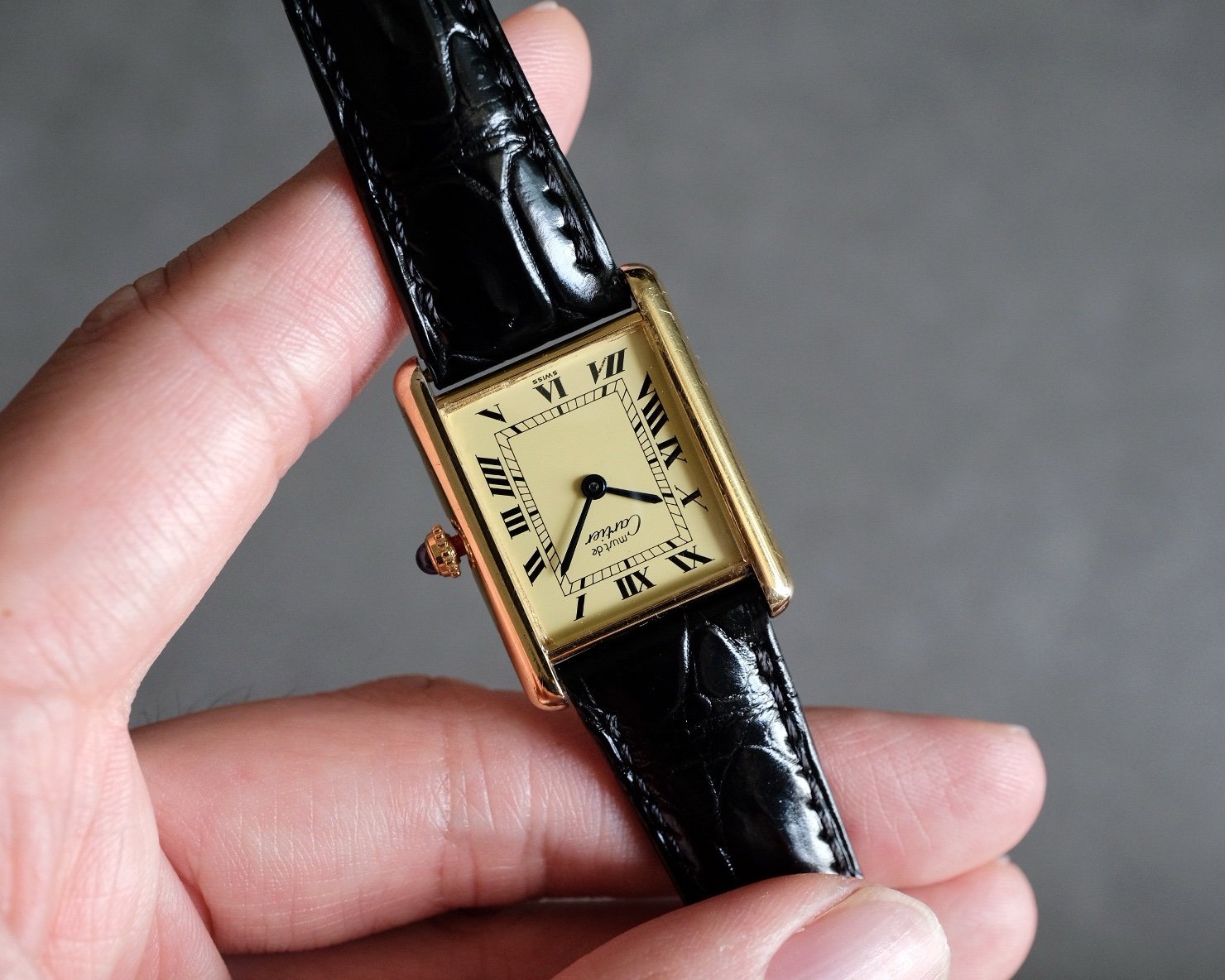 Must de Cartier Tank Vermeil LM Ref. 590005 Ivory Dial - Image 4