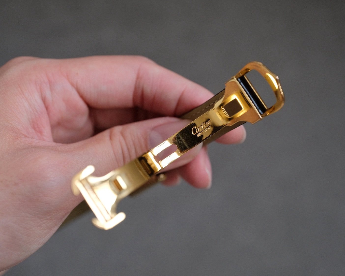 Must de Cartier Tank Vermeil LM Silver Opaline Ref. 590005 - Image 11