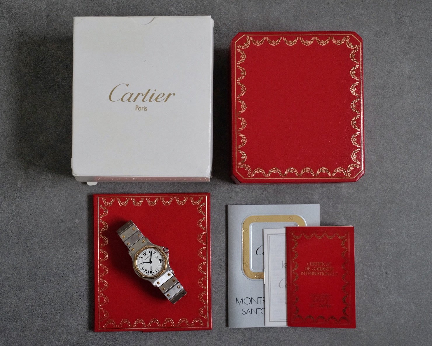 Cartier Santos Octagon LM Two-Tone Automatic Ref. 2966 - Full Set - Image 11