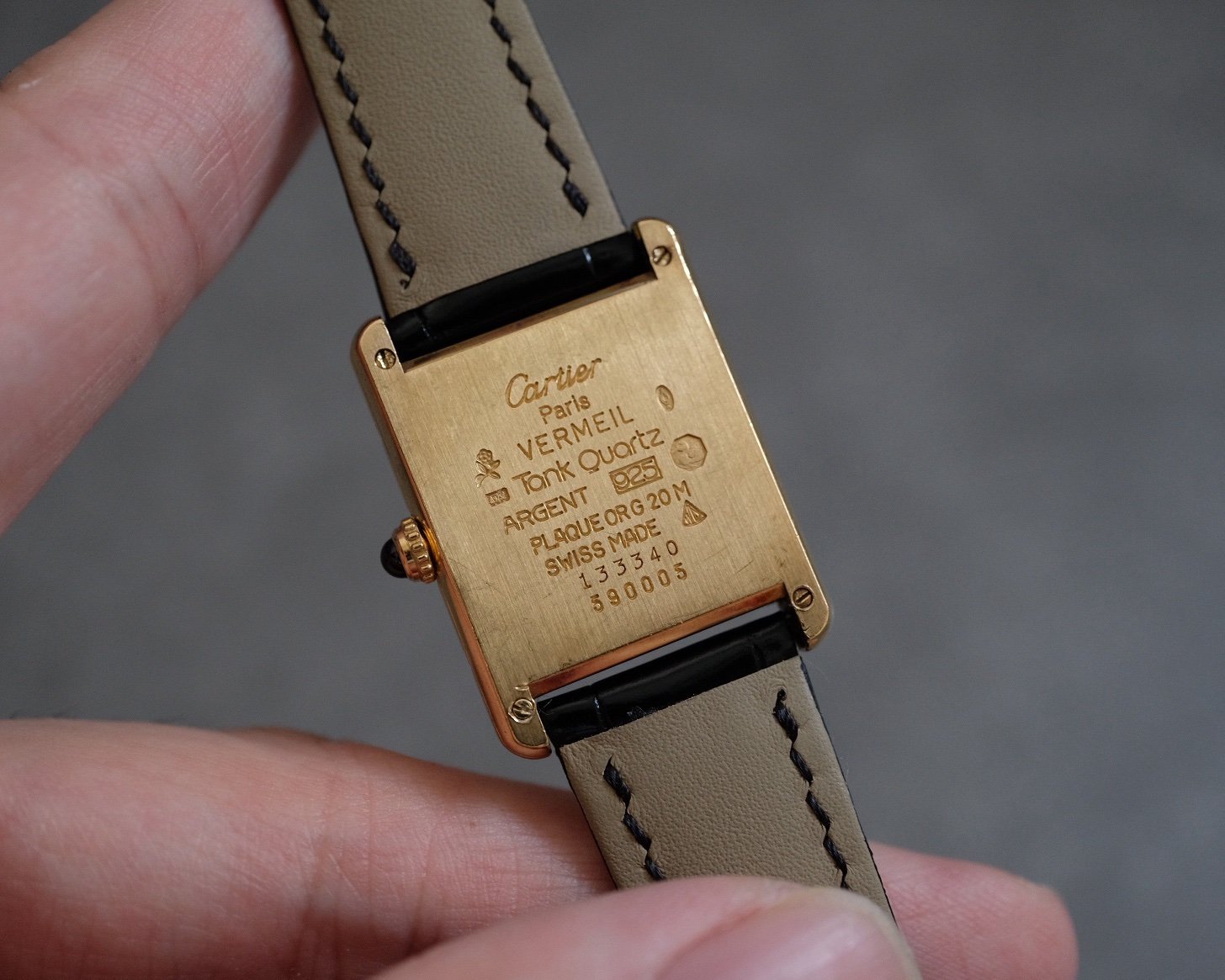 Must de Cartier Tank Vermeil LM Ref. 590005 Ivory Dial - Image 7