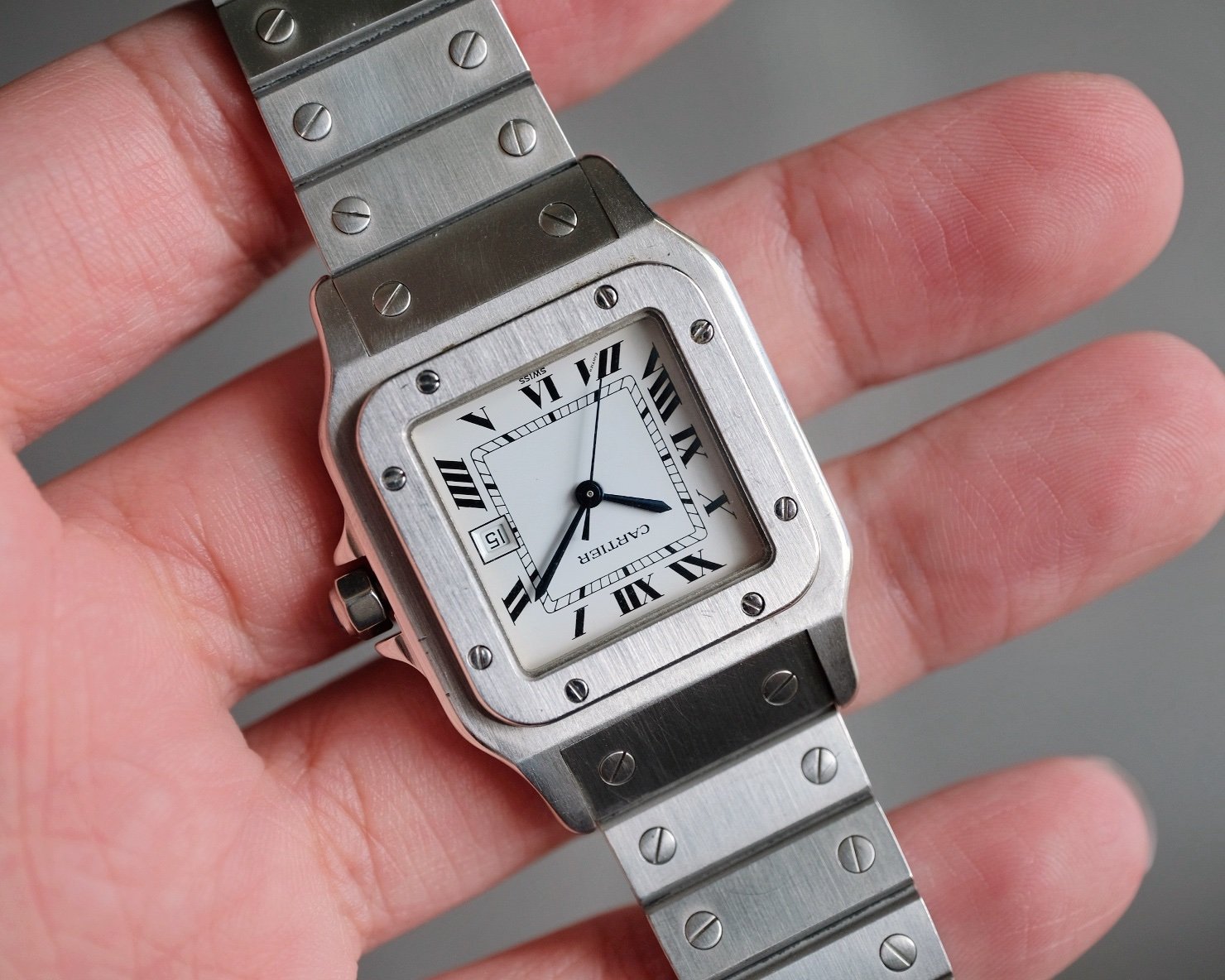 Full Set - Cartier Santos Carree LM Stainless Steel Automatic Ref. 2960 - Image 4