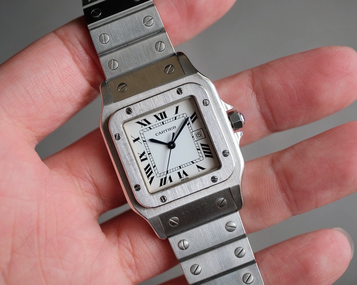 Full Set - Cartier Santos Carree LM Stainless Steel Automatic Ref. 2960 - Image 2