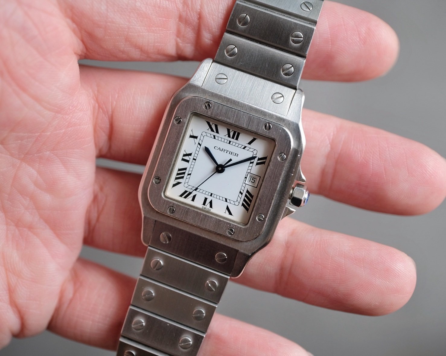 Full Set - Cartier Santos Carree LM Stainless Steel Automatic Ref. 2960 - Image 3