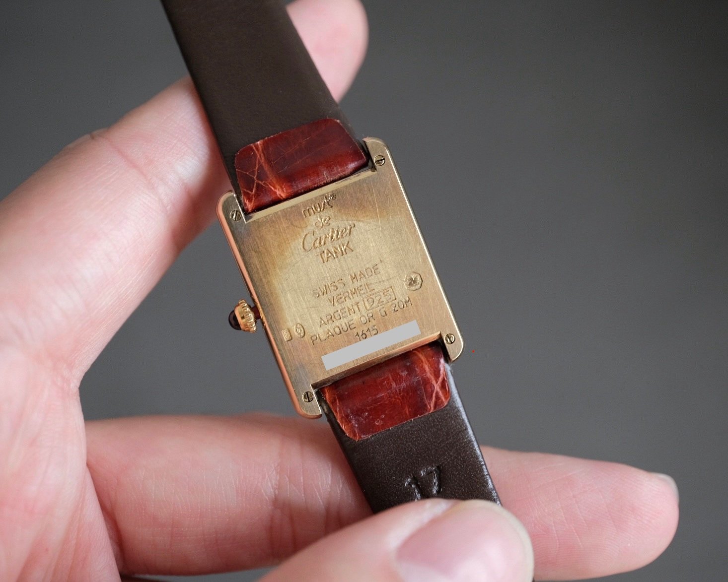 Must de Cartier Tank Vermeil LM Ref. 1615 Ivory Spider Dial - Image 7