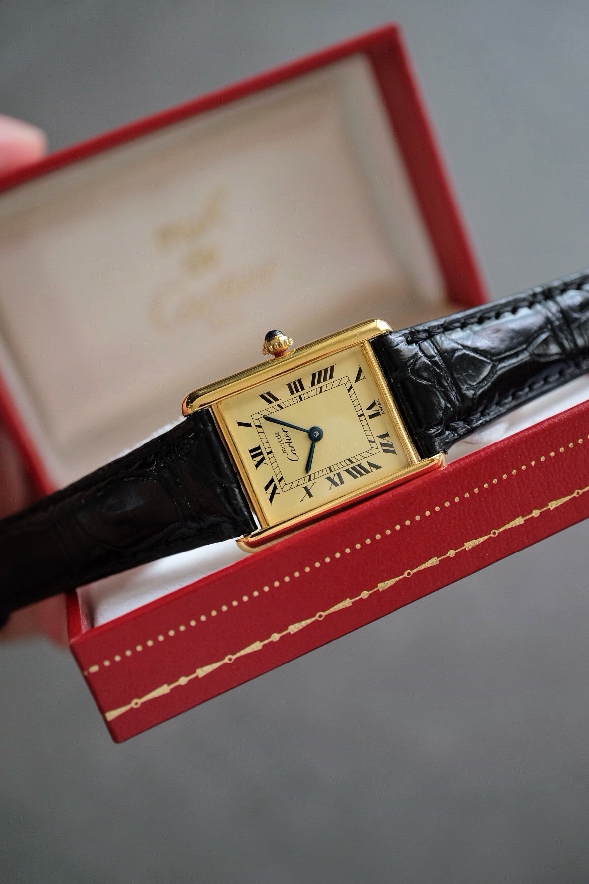 Must de Cartier Tank Vermeil LM Ref. 590005 - Image 9
