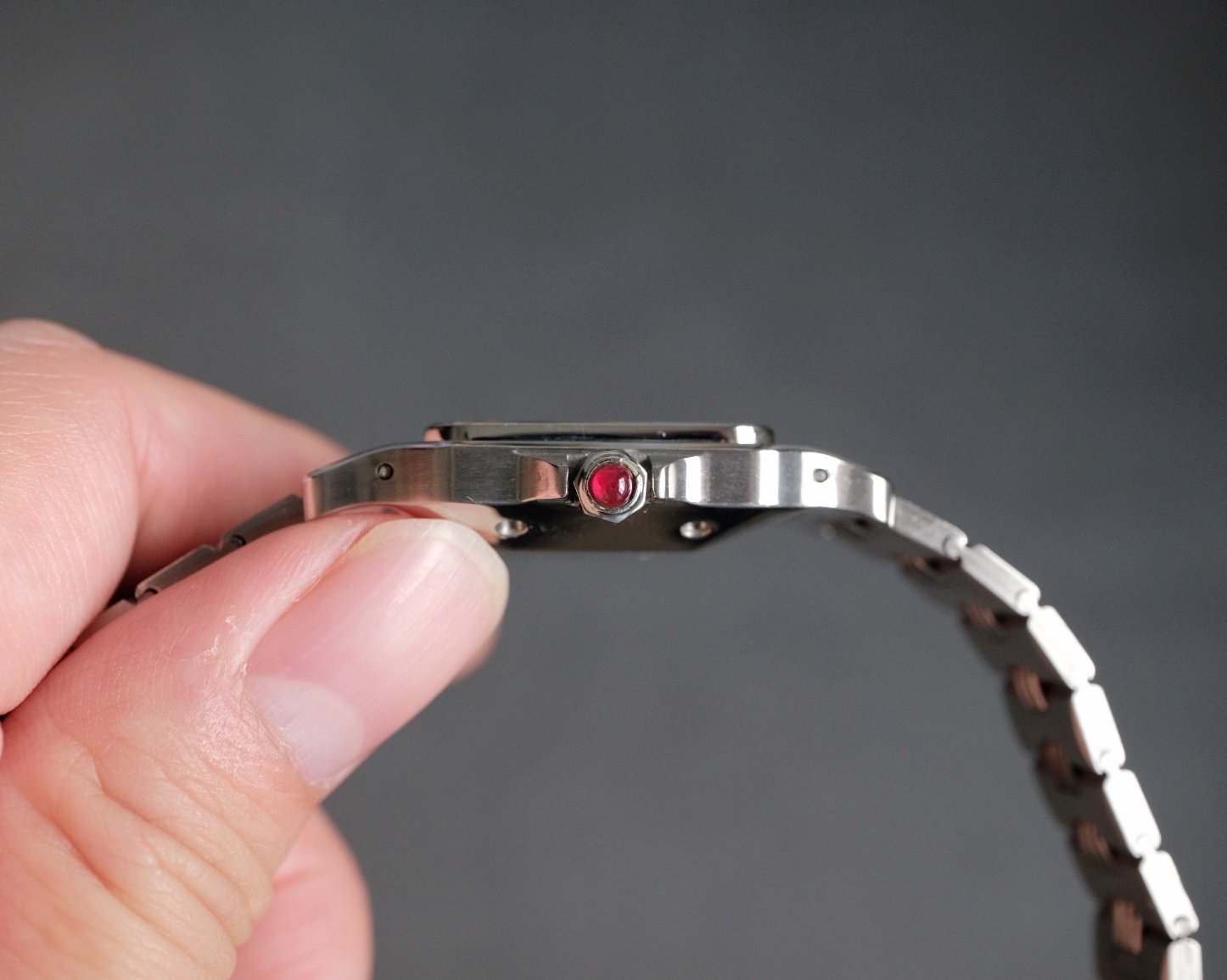Cartier Santos Carree LM Burgundy Dial Ref. 2960 - Full Set - Image 9
