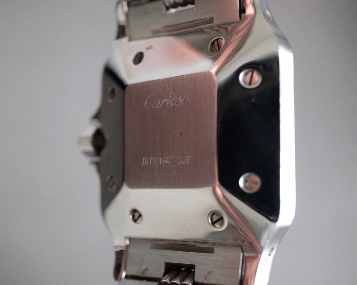Cartier Santos Carree LM Burgundy Dial Ref. 2960 - Full Set - Image 11